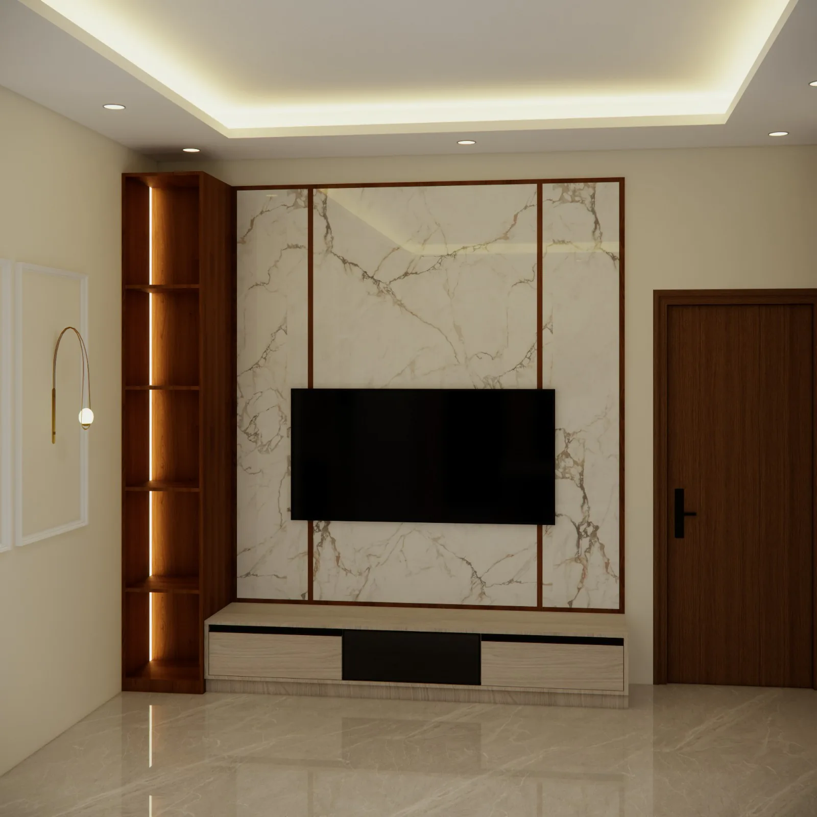 TV Unit and Wall Panelling